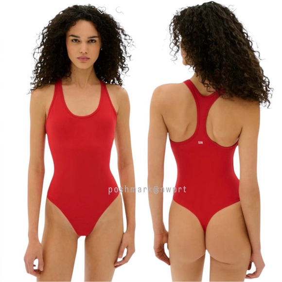 Splits59 Tops - SPLITS59 ♥️ Suki Bodysuit Racerback Tank Pirate Red S Small